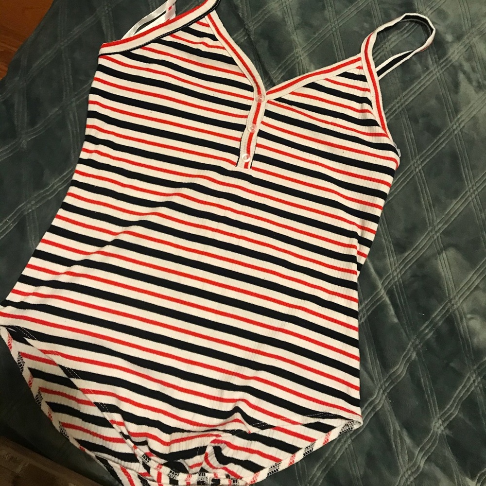 stripped body suit